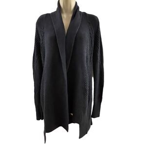 Cabi ~ Long Navy Open Front Cardigan ~ size XS